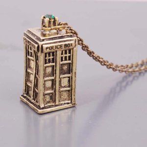Tardis Police Box Pendant Charm with chain Unisex